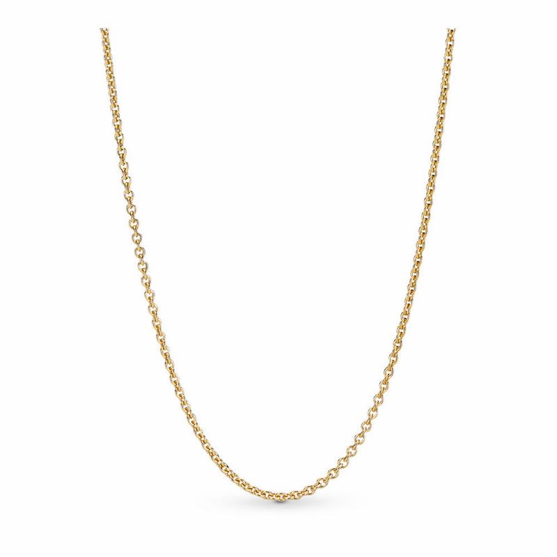 Pandora Shine™ Necklace - 18ct Gold Plated/Silicone - Canada | OK5053ER